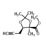 CAS#: 777076-72-9, Methyl (4R,5R)-2,2,4-trimethyl-5-(2-propyn-1-yl)-1,3-dioxolane-4-carboxylate