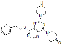 CAS#: 77749-81-6, 4-[4-(2-Phenylethylsulfanyl)-6-Piperazin-1-Ylpyrimido[6,5-e]Pyrimidin-8-Yl]-1,4-Thiazinane 1-Oxide