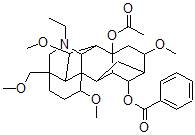 CAS#: 77757-14-3, (1alpha,3alpha,6alpha,14alpha,16beta)-20-Ethyl-1,6,16-Trimethoxy-4-(Methoxymethyl)-Aconitane-3,8,14-Triol 8-Acetate 14-Benzoate