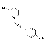 CAS#: 777850-86-9, 3-Methyl-1-[3-(4-methylphenyl)-2-propyn-1-yl]piperidine