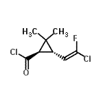 CAS#: 77789-74-3, (1R,3S)-3-[(E)-2-Chloro-2-fluorovinyl]-2,2-dimethylcyclopropanecarbonyl chloride