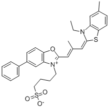 CAS#: 77837-26-4, 5,9-Dimethyl-3-Ethyl-5'-Phenyl-3'-(4-Sulfobutyl)Oxathiacarbocyanine betaine
