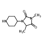 CAS 登录号：778526-21-9， 3,5-二甲基-1-(4-哌啶基)-2,4-咪唑烷二酮
