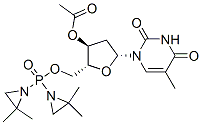 CAS#: 77887-07-1, [2-[Bis(2,2-Dimethylaziridin-1-Yl)Phosphoryloxymethyl]-5-(5-Methyl-2,4-Dioxopyrimidin-1-Yl)Oxolan-3-Yl] Acetate
