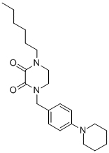 CAS#: 77917-97-6, 1-Hexyl-4-[(4-Piperidin-1-Ylphenyl)Methyl]Piperazine-2,3-Dione Hydrochloride