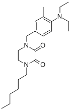 CAS#: 77918-02-6, 1-[(4-Diethylamino-3-Methylphenyl)Methyl]-4-Hexylpiperazine-2,3-Dione