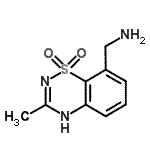 CAS#: 779277-86-0, 1-(3-Methyl-1,1-dioxido-4H-1,2,4-benzothiadiazin-8-yl)methanamine