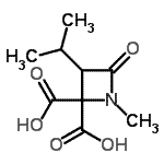 CAS#: 779288-70-9, 3-Isopropyl-1-methyl-4-oxo-2,2-azetidinedicarboxylic acid