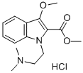 CAS 登录号:77941-18-5, 1-(2-二甲基氨基乙基)-3-甲氧基吲哚-2-羧酸甲酯盐酸盐
