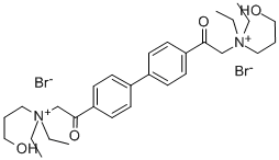 CAS#: 77985-01-4, [2-[4-[4-[2-(Diethyl-(3-Hydroxypropyl)Azaniumyl)-2-Oxoethyl]Phenyl]Phenyl]Acetyl]-Diethyl-(3-Hydroxypropyl)Azanium Dibromide
