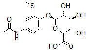 CAS#: 78180-86-6, (2S,3S,4S,5R,6S)-6-(4-Acetamido-2-Methylsulfanylphenoxy)-3,4,5-Trihydroxyoxane-2-Carboxylic Acid