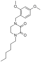 CAS#: 78201-59-9, 1-[(2,4-Dimethoxyphenyl)Methyl]-4-Hexylpiperazine-2,3-Dione