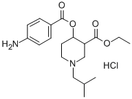 CAS#: 78219-22-4, Ethyl 4-(4-Aminobenzoyl)Oxy-1-(2-Methylpropyl)Piperidine-3-Carboxylate Hydrochloride