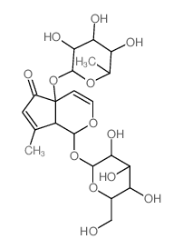 CAS#: 78280-92-9, 7-Methyl-1-[3,4,5-trihydroxy-6-(hydroxymethyl)oxan-2-yl]oxy-4a-(3,4,5-trihydroxy-6-methyl-oxan-2-yl)oxy-1,7a-dihydrocyclopenta[c]pyran-5-one