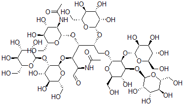 CAS 登录号：78392-29-7， N-[(2S,3R,4R,5S,6R)-2-[(2R,3S,4R,5R)-5-乙酰氨基-4-[(2S,3S,4S,5S,6R)-4,5-二羟基-6-(羟基甲基)-3-[(2R,3S,4S,5S,6R)-3,4,5-三羟基-6-(羟基甲基)四氢吡喃-2-基]氧基四氢吡喃-2-基]氧基-1-[(2S,3S,4S,5R,6R)-5-羟基-6-(羟基甲基)-3,4-二[[(2R,3S,4S,5S,6R)-3,4,5-三羟基-6-(羟基甲基)四氢吡喃-2-基]氧基]四氢吡喃-2-基]氧基-6-氧代-2-[(2R,3S,4S,5S,6R)-3,4,5-三羟基-6-(羟基甲基)四氢吡喃-2-基]氧基己烷-3-基]氧基-4,5-二羟基-6-(羟基甲基)四氢吡喃-3-基]乙酰胺