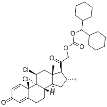 CAS#: 78467-68-2, [2-[(8S,9R,10S,11S,13S,14S,17S)-9,11-Dichloro-10,13,16-Trimethyl-3-Oxo-7,8,11,12,14,15,16,17-Octahydro-6H-Cyclopenta[a]Phenanthren-17-Yl]-2-Oxoethyl] Dicyclohexylmethyl Carbonate