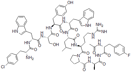 CAS#: 78493-49-9, N-Acetyl-4-Fluoro-D-Phenylalanyl-4-Chloro-D-Phenylalanyl-D-Tryptophyl-L-Seryl-L-Tyrosyl-D-Tryptophyl-L-Leucyl-L-Arginyl-L-Prolyl-D-Alaninamide