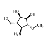CAS#: 785039-57-8, (1R,2R,3R,4S,5R)-4-Amino-3-(hydroxymethyl)-5-methoxy-1,2-cyclopentanediol