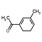 CAS 登录号：78523-43-0， 1-(3-甲基-1,3-环己二烯-1-基)乙酮