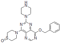 CAS 登录号：78535-05-4， 4-[4-(苯基甲氧基)-6-哌嗪-1-基嘧啶并[6,5-e]嘧啶-8-基]-1,4-噻嗪烷1-氧化物
