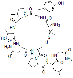 CAS#: 78578-24-2, (2S)-1-[(4R,7S,10S,16S,19S)-19-Amino-7-(2-Amino-2-Oxoethyl)-13-[(2S)-Butan-2-Yl]-10-(1-Hydroxyethyl)-16-[(4-Hydroxyphenyl)Methyl]-20,20-Dimethyl-6,9,12,15,18-Pentaoxo1,2-Dithia-5,8,11,14,17-Pentazacycloicosane-4-Carbonyl]-N-[(2S)-1-[(2-Amino-2-Oxoethyl)Amino]-4-Methyl-1-Oxopentan-2-Yl]Pyrrolidine-2-Carboxamide