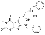 CAS#: 78721-09-2, 8-(Benzylamino)-7-[3-(Benzylamino)-2-Hydroxypropyl]-1,3-Dimethylpurine-2,6-Dione Hydrochloride