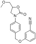CAS 登录号：79039-03-5， 3-[[4-[5-(甲氧基甲基)-2-氧代-1,3-恶唑烷-3-基]苯基]甲氧基]苯甲腈