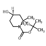 CAS#: 790667-44-6, 2-Methyl-2-propanyl (2R,4R)-4-hydroxy-2-methyl-1-piperidinecarboxylate