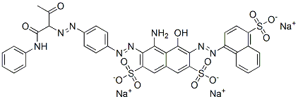 CAS 登录号：79135-92-5， (6Z)-4-氨基-3-[4-[1,3-二氧代-1-(苯基氨基)丁烷-2-基]偶氮苯基]偶氮-5-氧代-6-[(4-磺酸萘-1-基)亚肼基]萘-2,7-二磺酸三钠