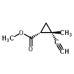 CAS#: 79150-67-7, Methyl (1R,2S)-2-ethynyl-2-methylcyclopropanecarboxylate