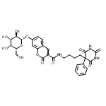 CAS#: 79181-95-6, 7-(beta-D-Galactopyranosyloxy)-2-oxo-N-[4-(2,4,6-trioxo-5-phenylhexahydro-5-pyrimidinyl)butyl]-2H-chromene-3-carboxamide