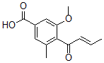 CAS 登录号：79214-49-6， 4-[(E)-丁-2-烯酰基]-3-甲氧基-5-甲基苯甲酸