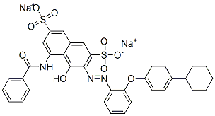 CAS#: 79234-36-9, Disodium (3Z)-5-(Benzoylamino)-3-[[2-(4-Cyclohexylphenoxy)Phenyl]Hydrazinylidene]-4-Oxonaphthalene-2,7-Disulfonate