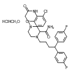 CAS#: 79467-24-6, 1-[4,4-Bis(4-fluorophenyl)butyl]-4-{2-[(2,6-dichlorophenyl)amino]-2-oxoethyl}-2-piperazinecarboxamide dihydrochloride hydrate