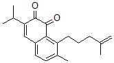CAS 登录号:79491-58-0, 7-甲基-8-(4-甲基戊-4-烯基)-3-丙-2-基萘-1,2-二酮