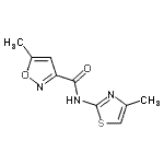 CAS#: 796098-39-0, 5-Methyl-N-(4-methyl-1,3-thiazol-2-yl)-1,2-oxazole-3-carboxamide