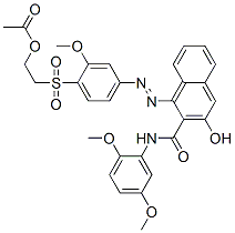 CAS#: 79641-13-7, 2-[3-[2-[(2,5-Dimethoxyphenyl)Carbamoyl]-3-Hydroxynaphthalen-1-Yl]Diazenyl-2-Methoxyphenyl]Sulfonylethyl Acetate