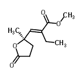 CAS 登录号：796866-50-7， 甲基(2E)-2-{[(2R)-2-甲基-5-氧代四氢-2-呋喃基]亚甲基}丁酸酯