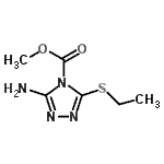 CAS 登录号：79742-00-0， 甲基3-氨基-5-(乙硫基)-4H-1,2,4-三唑-4-羧酸酯