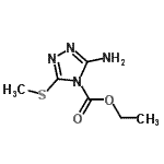 CAS 登录号：79742-02-2， 乙基3-氨基-5-(甲硫基)-4H-1,2,4-三唑-4-羧酸酯