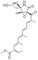 CAS 登录号：79748-81-5， (2E,3E,5E,7E,9E)-2-亚乙基-11-[(1R,2S,5R)-2-羟基-2-(2-羟基乙基)-4-氧代-6-氧杂-3-氮杂双环[3.1.0]己烷-5-基]-4,6,10-三甲基-11-氧代十一碳-3,5,7,9-四烯酸甲酯