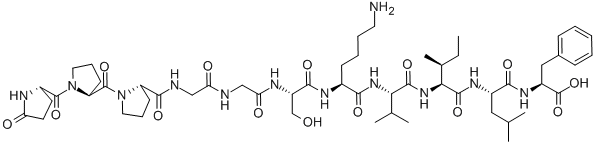 CAS#: 79943-68-3, Pyroglutamyl-prolyl-prolyl-glycyl-glycyl-seryl-lysyl-valyl-isoleucyl-leucyl-phenylalanine