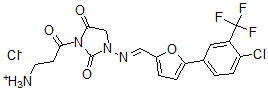 CAS#: 79962-66-6, [3-[3-[[5-[4-Chloro-3-(trifluoromethyl)phenyl]furan-2-yl]methylideneamino]-2,5-dioxo-imidazolidin-1-yl]-3-oxo-propyl]azanium chloride