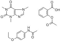 CAS 登录号:8003-03-0, 阿司匹林, 非那西汀和咖啡因