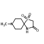 CAS#: 801213-04-7, 8-Methyl-1-thia-4,8-diazaspiro[4.5]decan-3-one 1,1-dioxide