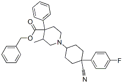 CAS#: 80139-87-3, Benzyl 1-[4-Cyano-4-(4-Fluorophenyl)Cyclohexyl]-3-Methyl-4-Phenylpiperidine-4-Carboxylate