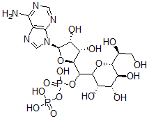 CAS 登录号：80186-87-4， 腺苷 5'-二磷酸酯-甘油-甘露庚糖