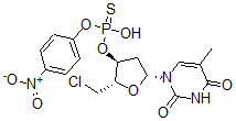 CAS 登录号:80214-54-6, 5'-脱氧-5'-氯胸苷-3'-(4-硝基苯基)硫代磷酸酯