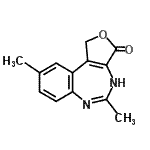 CAS#: 802306-25-8, 5,9-Dimethyl-1,4-dihydro-3H-furo[3,4-d][1,3]benzodiazepin-3-one