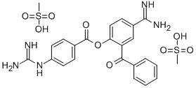 CAS 登录号：80251-34-9， 4-脒基-2-苯甲酰基苯基 4-胍基苯甲酸酯 二甲烷磺酸酯